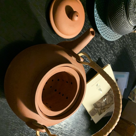 Teapot Clay Terracotta with infuser Made in Japan BNWB - Picture 4 of 9